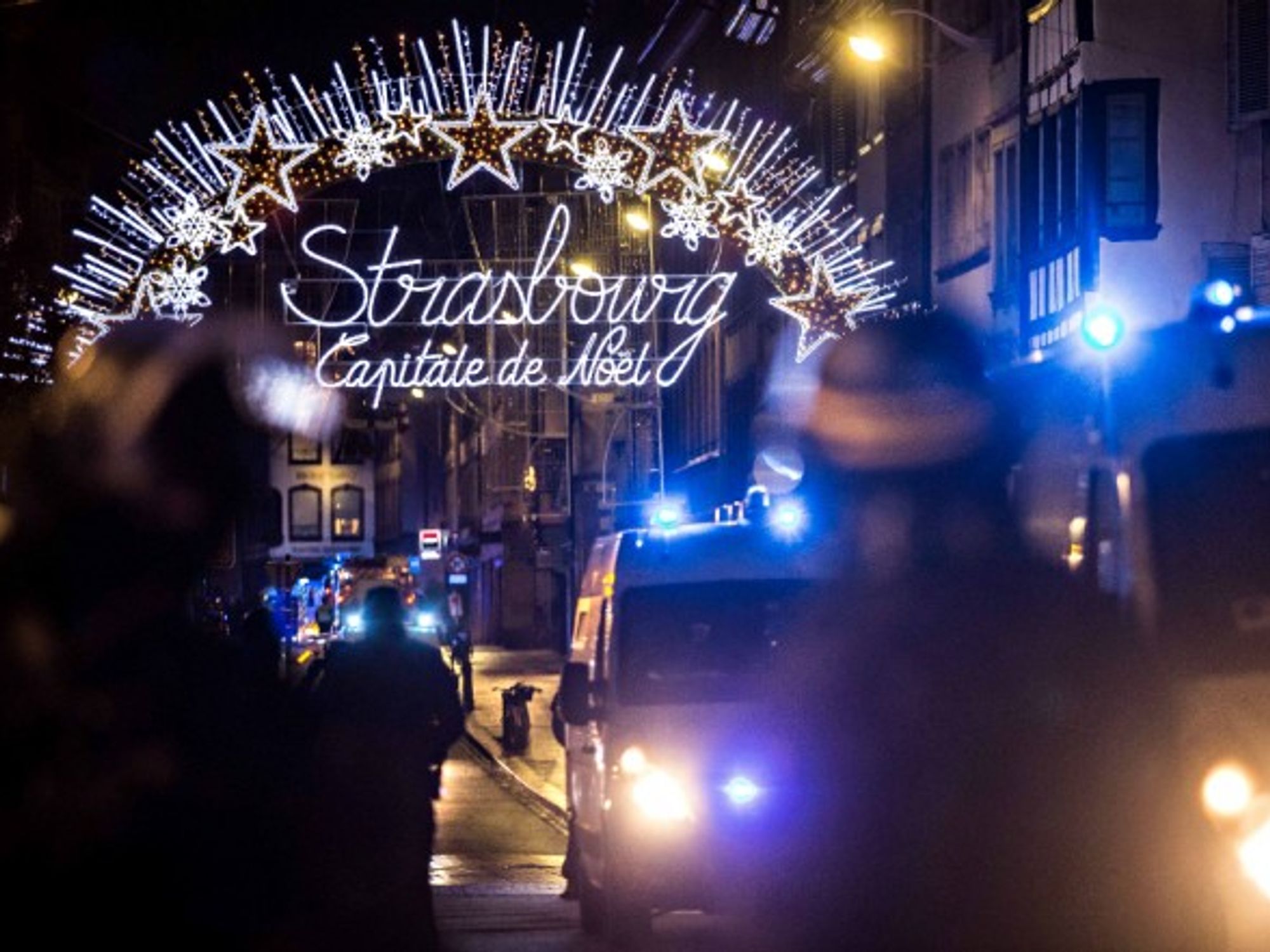 Police forces in central Strasbourg on Dec. 12