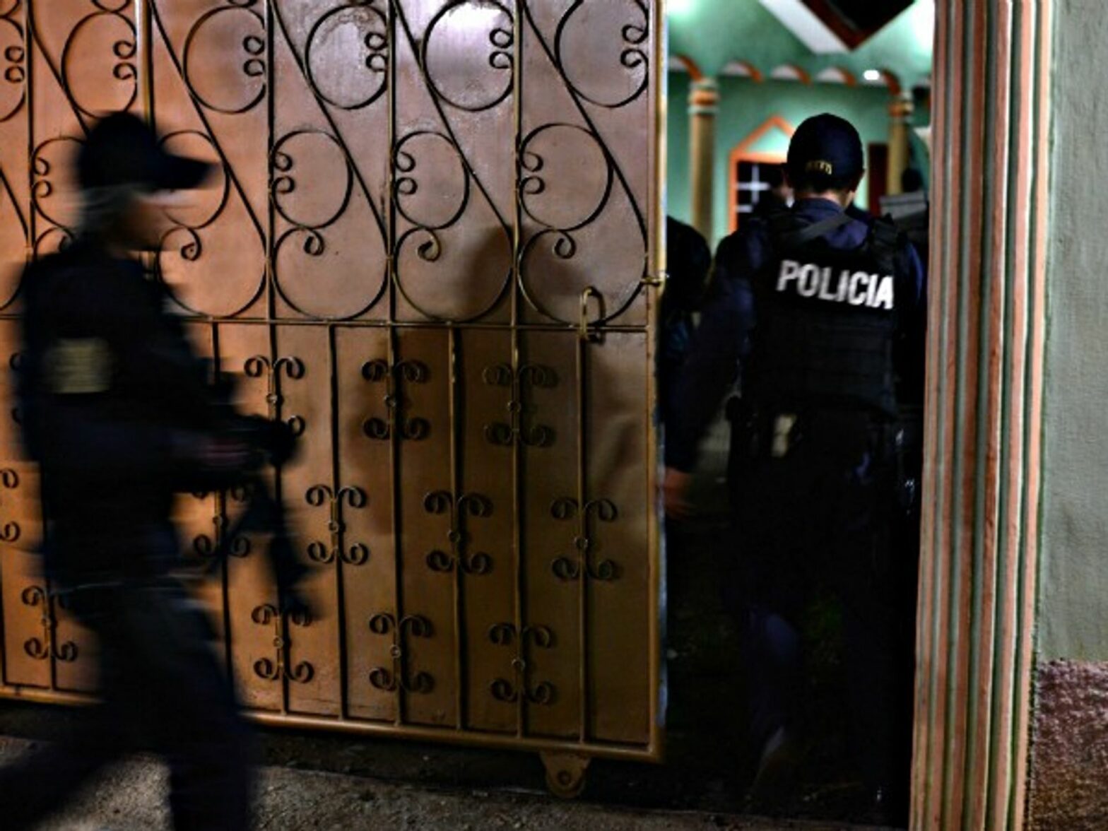 Police forces in Corinto, Cortez, Honduras