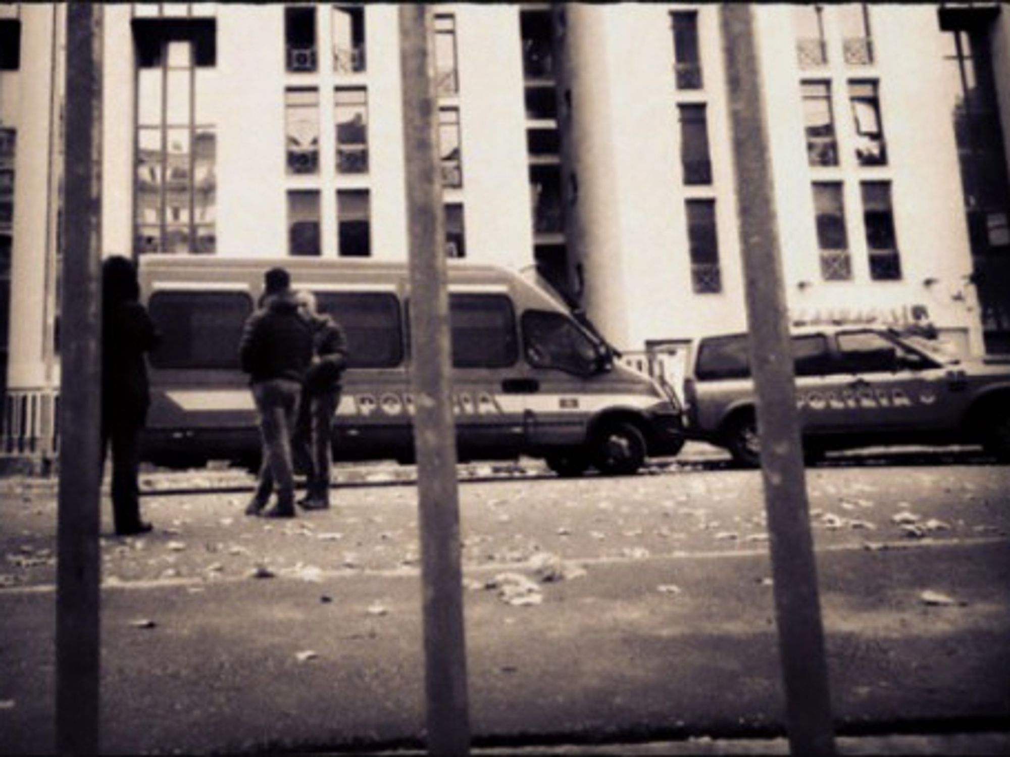 Police vehicles in Tor Sapienza on Nov. 15