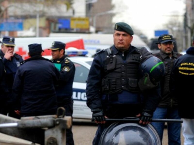Policemen in the Buenos Aires province in July 2010