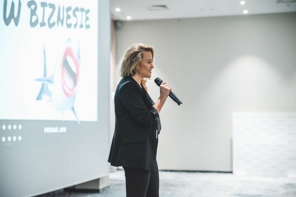Polish psychologist Barbara Strójwąs at a 2019 conference in Poznan