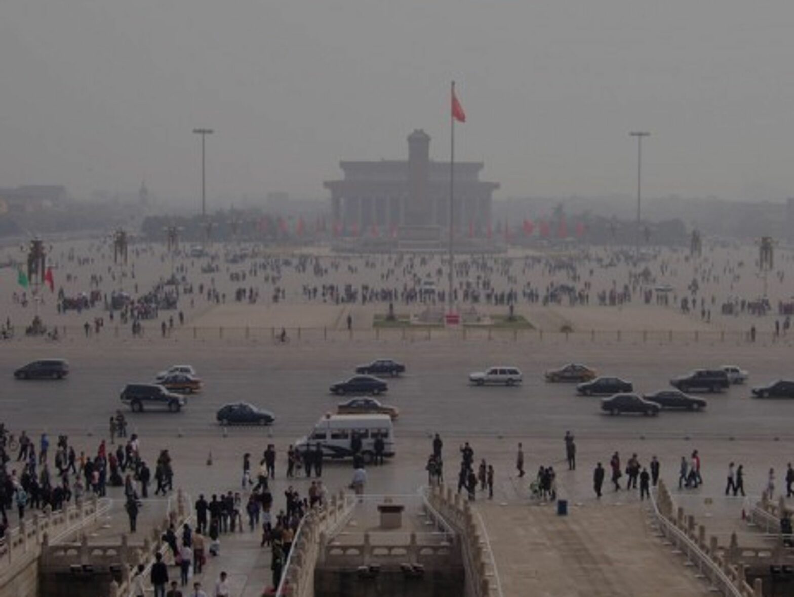 Pollution over Tiananmen Square in Beijing (mckaysavage)