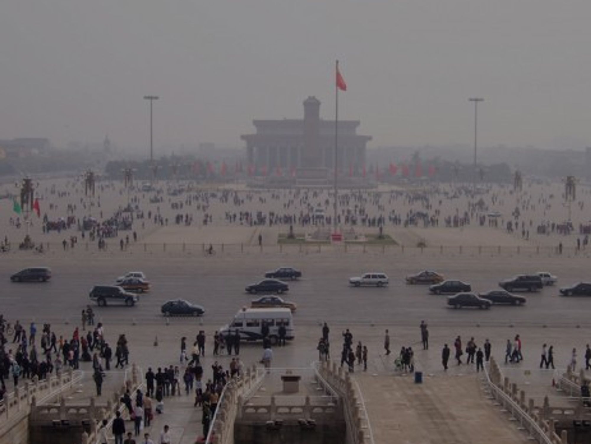 Pollution over Tiananmen Square in Beijing (mckaysavage)