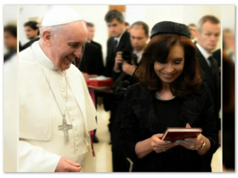 Pope Francis and Cristina Kirchner on Monday