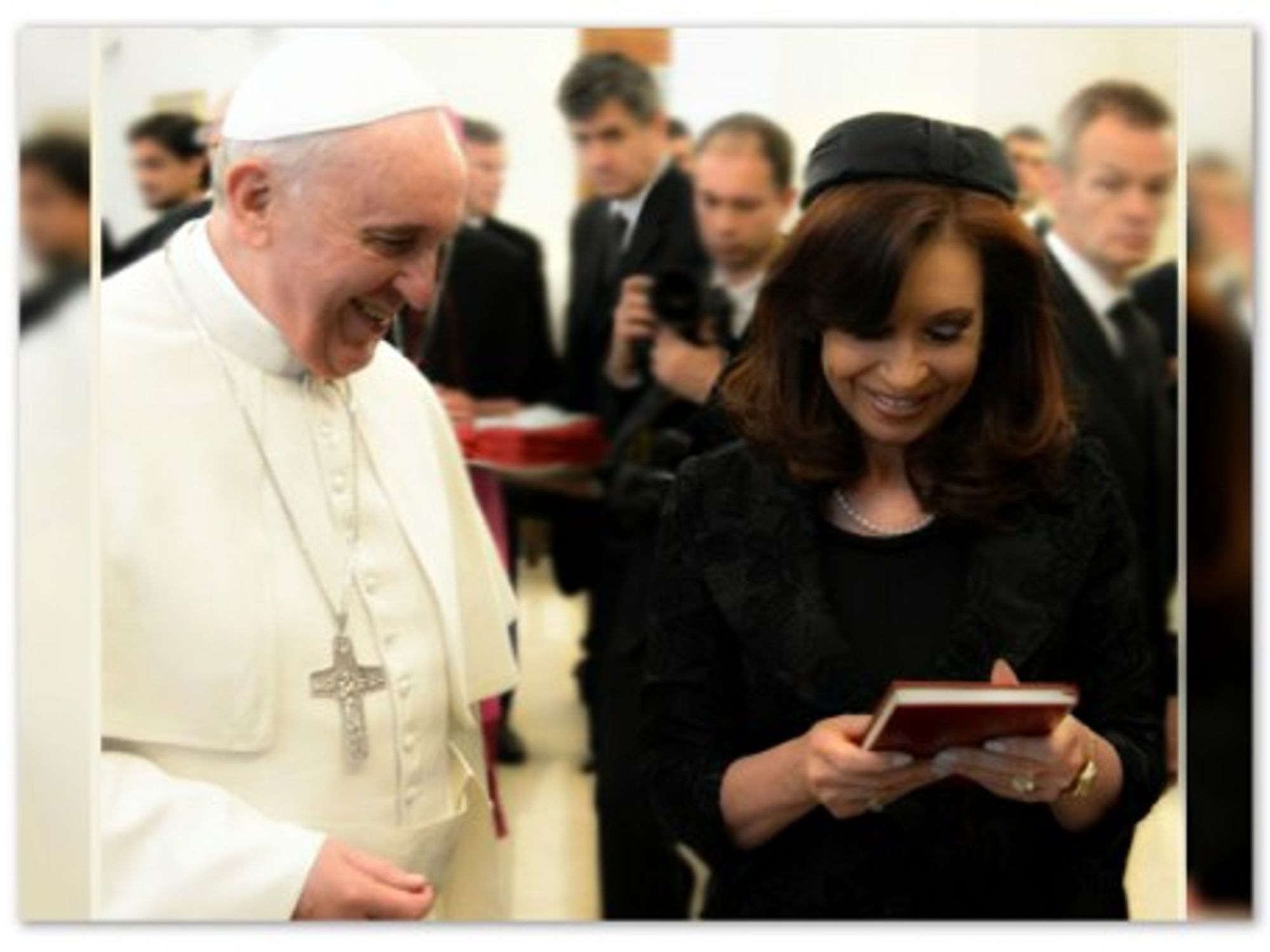 Pope Francis and Cristina Kirchner on Monday