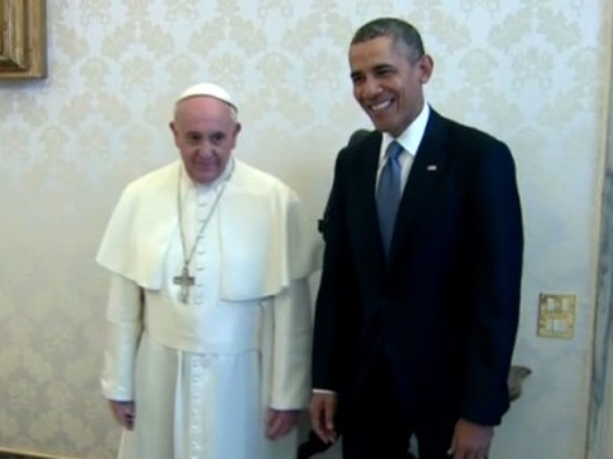 Pope Francis and President Barack Obama meet in Vatican City.