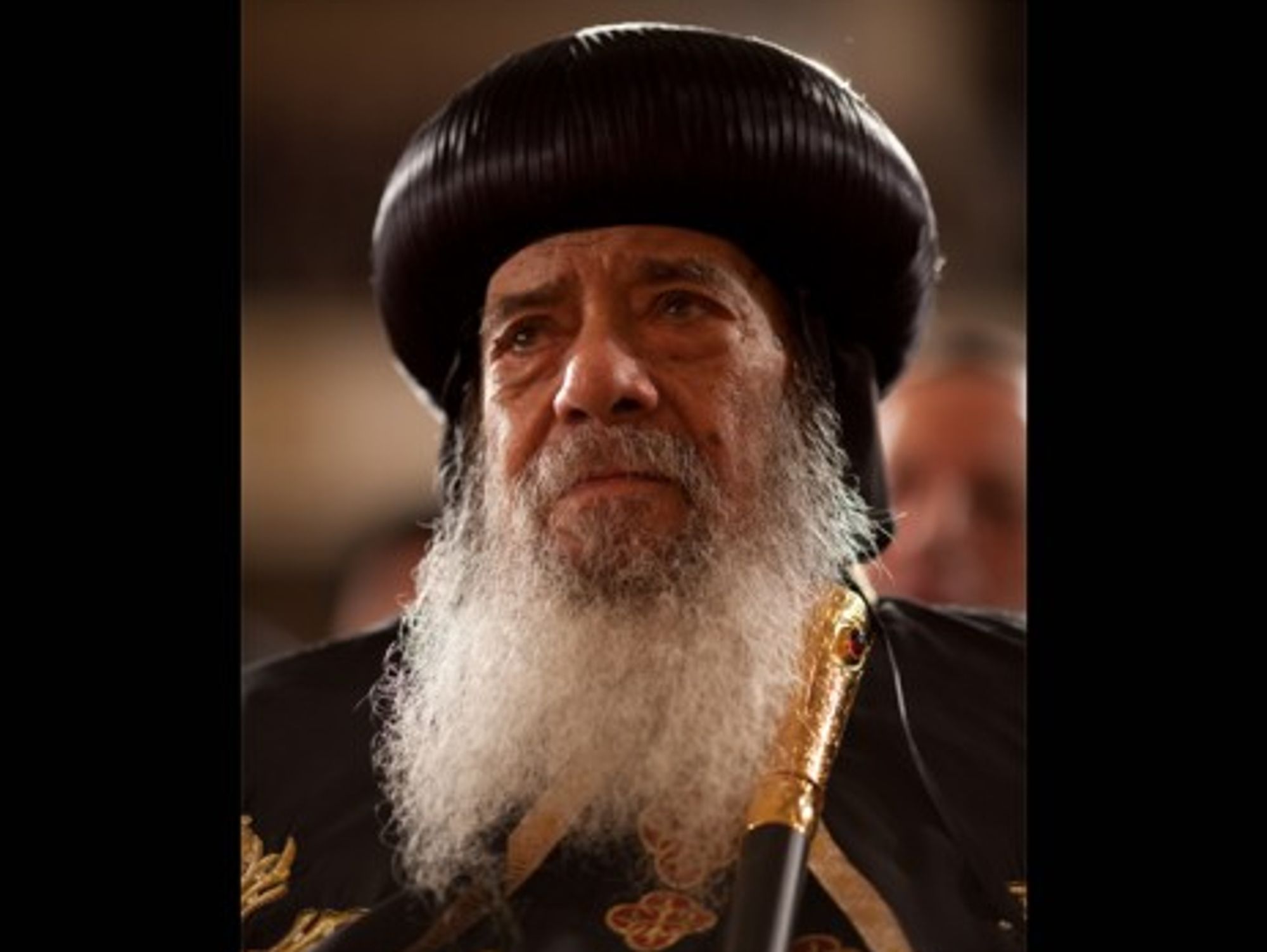 Pope Shenouda III at Cairo University in Egypt in June 2009 (Chuck Kennedy)