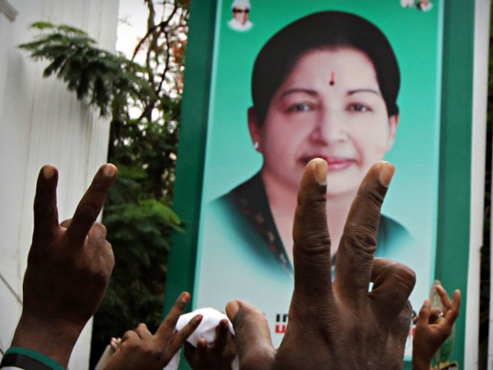 Portrait of 'Amma' in Chennai, India