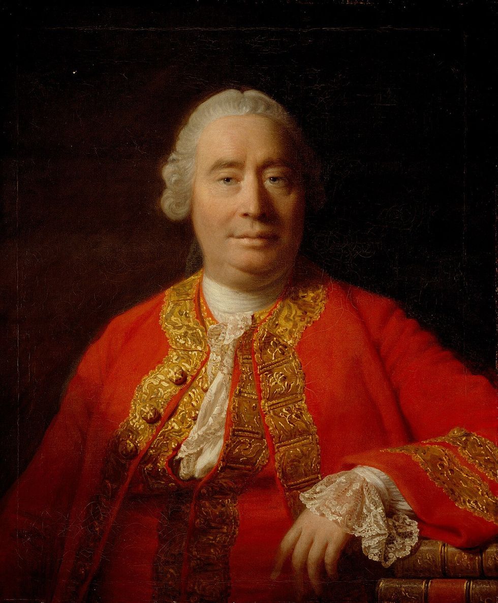 Portrait of David Hume, the renowned 18th-century Scottish philosopher