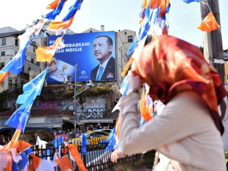 Poster of Turkey's President Erdogan in Istanbul