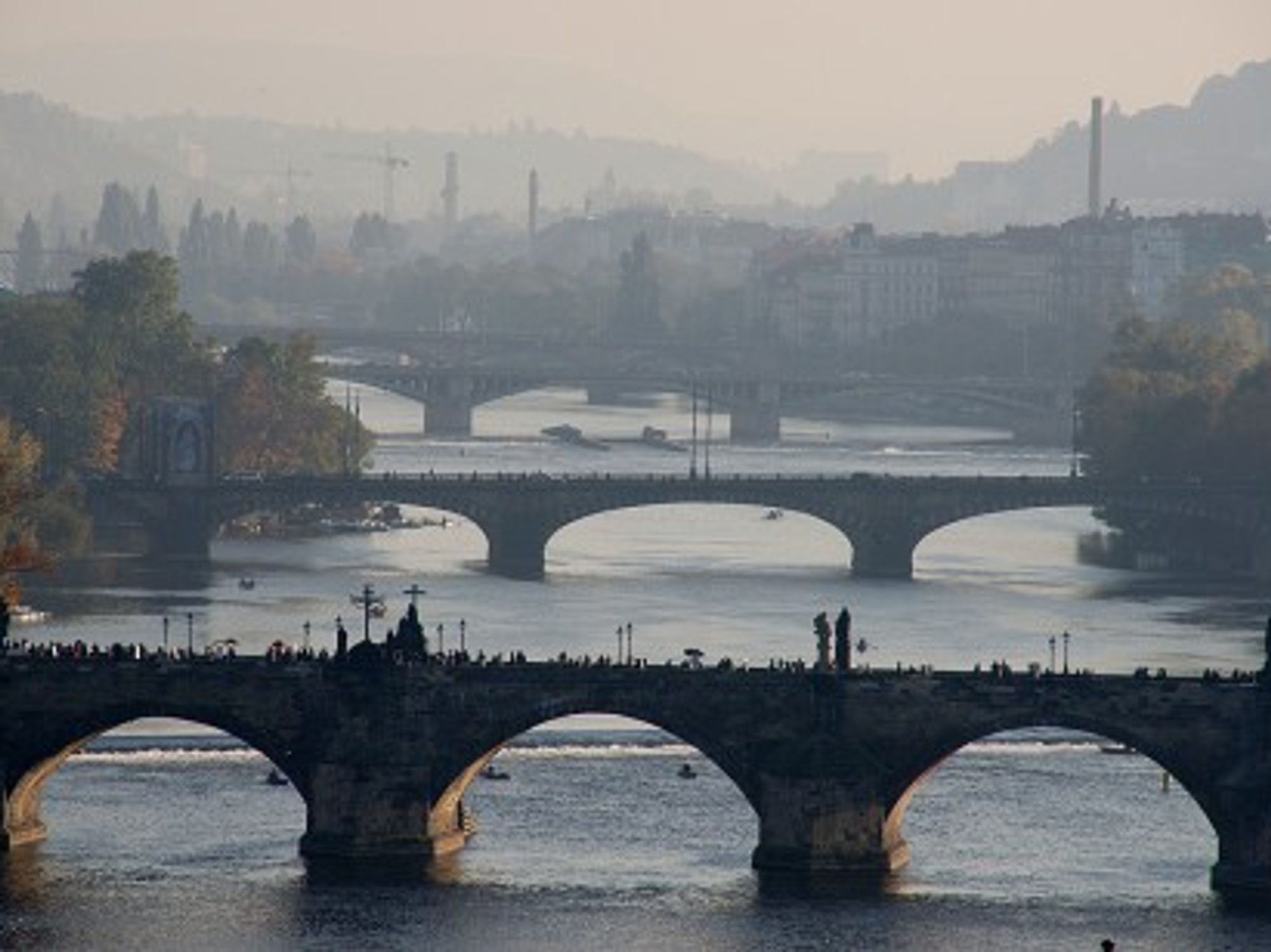 Prague Bridges on Vltava River
