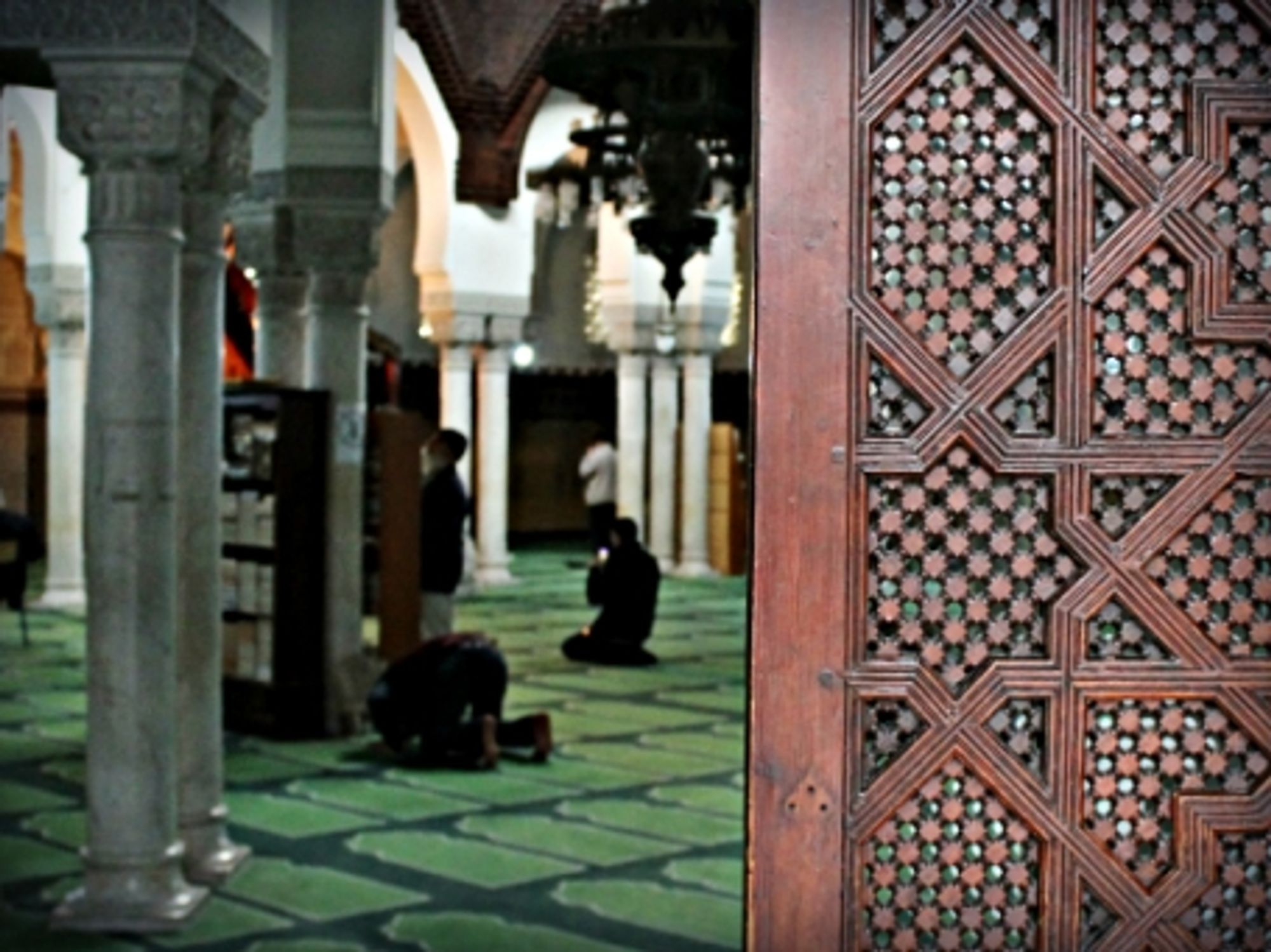 Praying in the Great Mosque of Paris