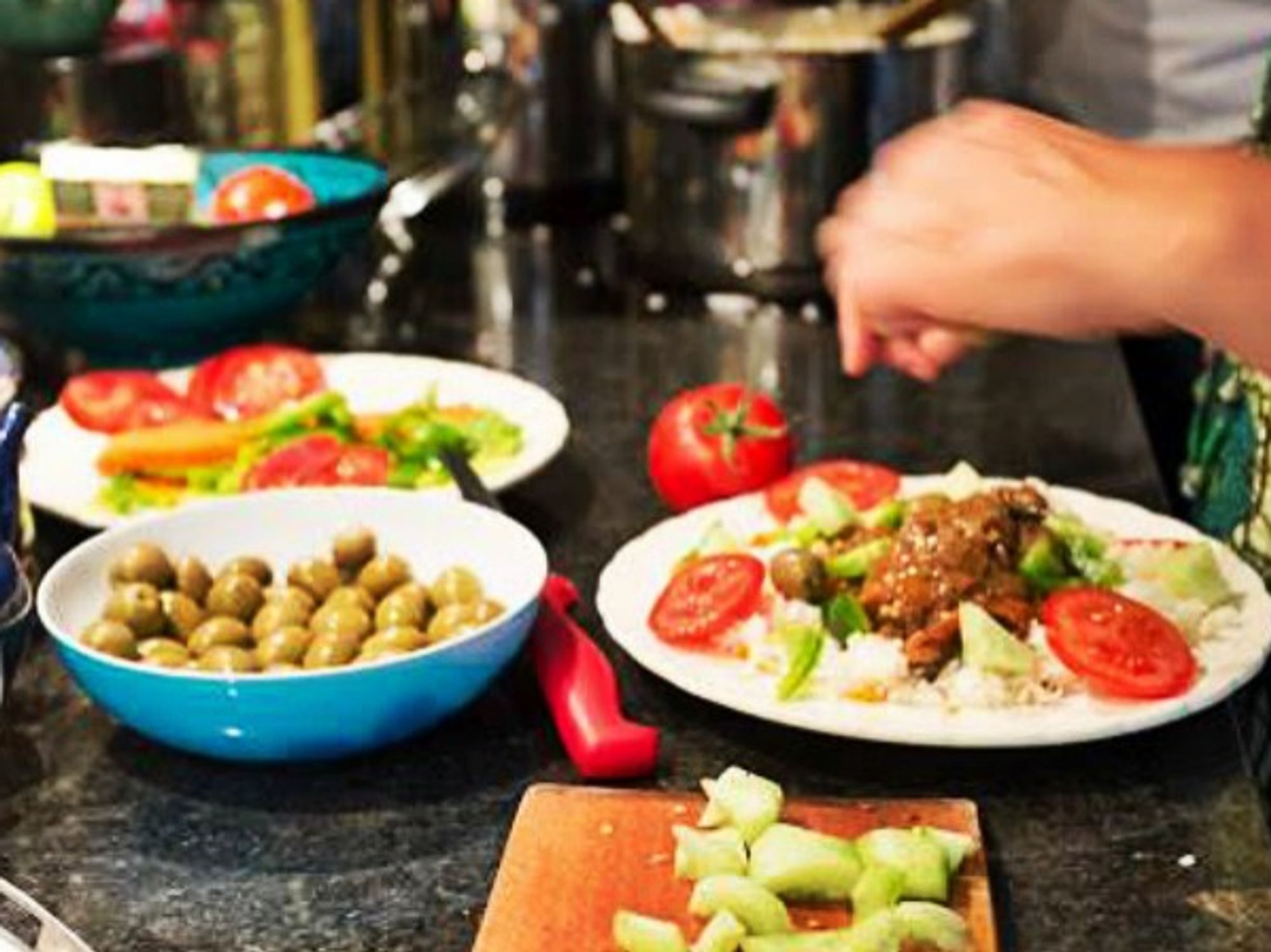 Preparing dinner for unknown guests