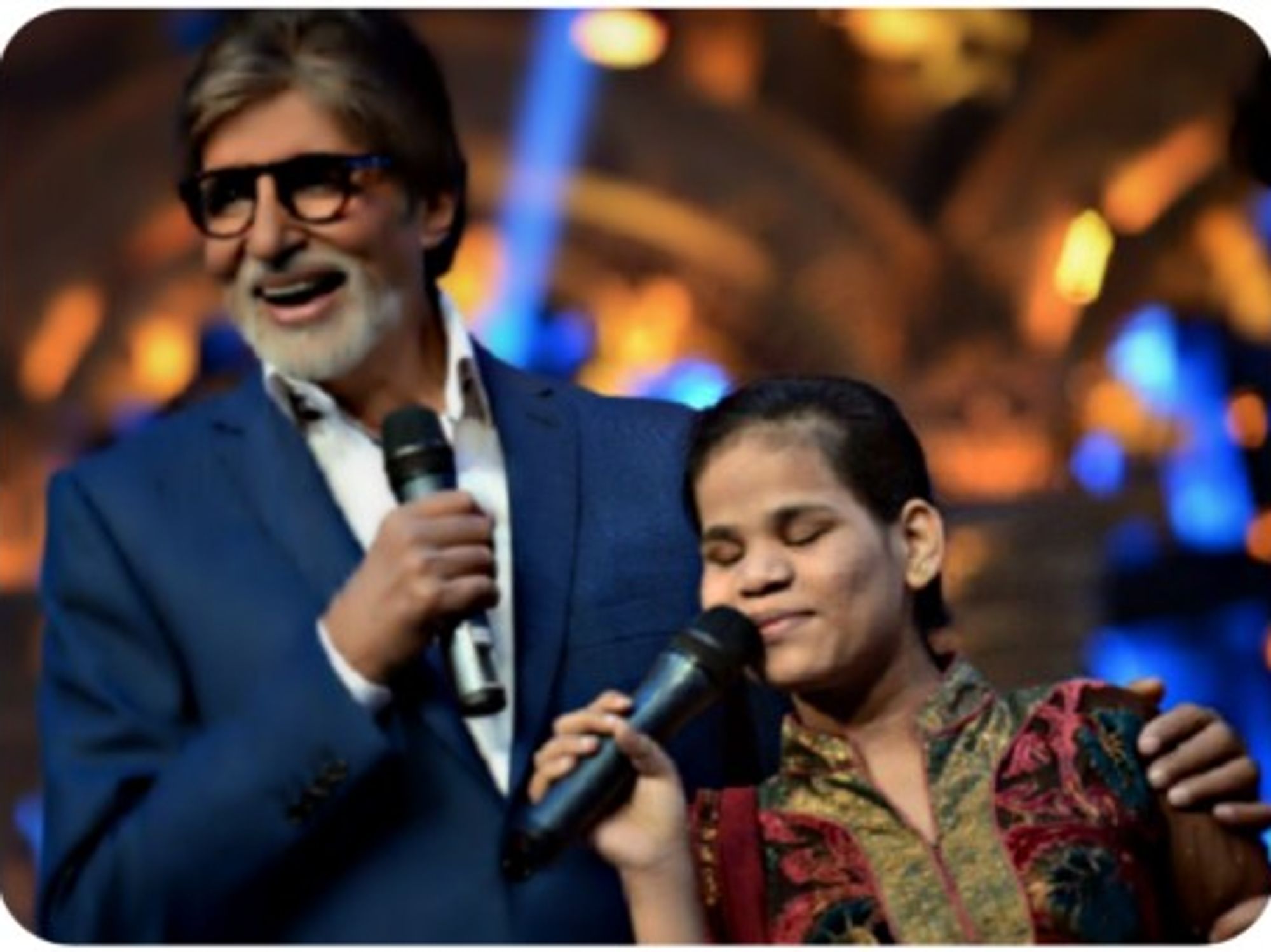 Prerna Agarwal with Bollywood actor Amitabh Bachchan