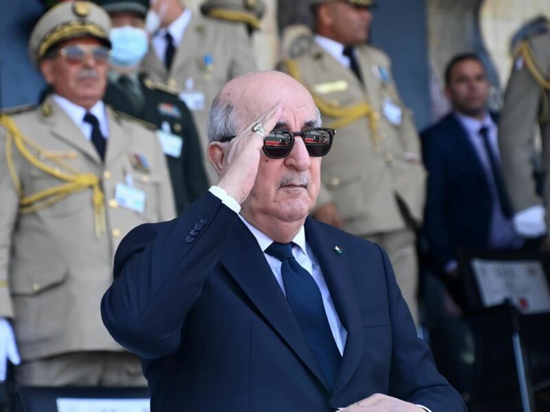 President Abdelmadjid Tebboune, during military training at the Military Academy of Cherchell