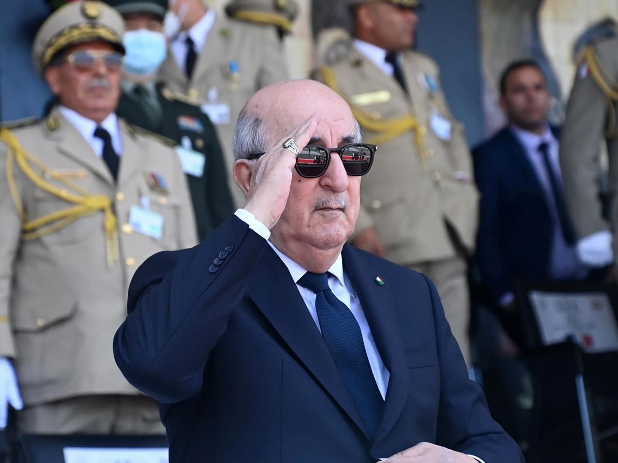 President Abdelmadjid Tebboune, during military training at the Military Academy of Cherchell