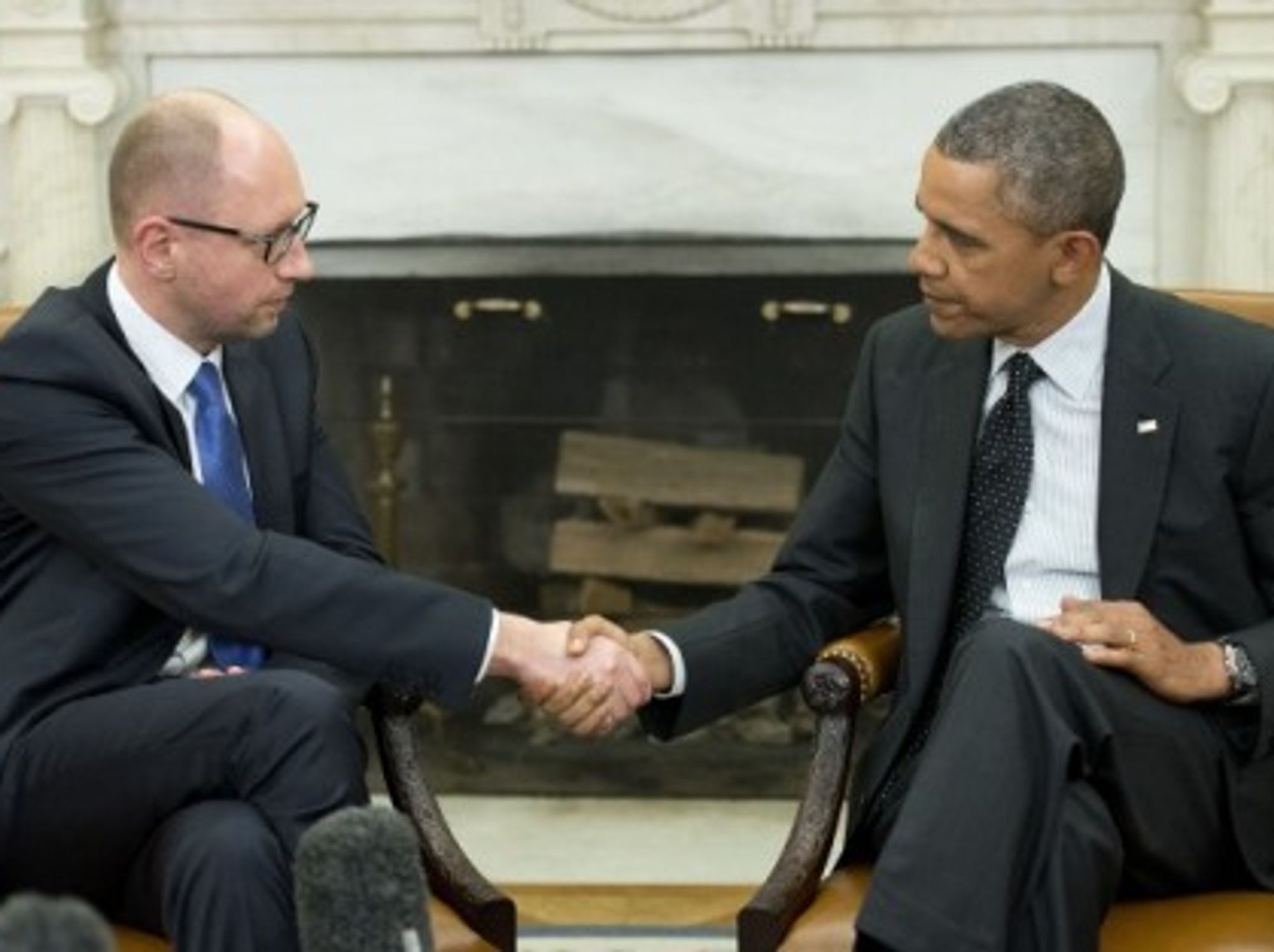 President Barack Obama and Ukraine Prime Minister Arseniy Yatsenyuk