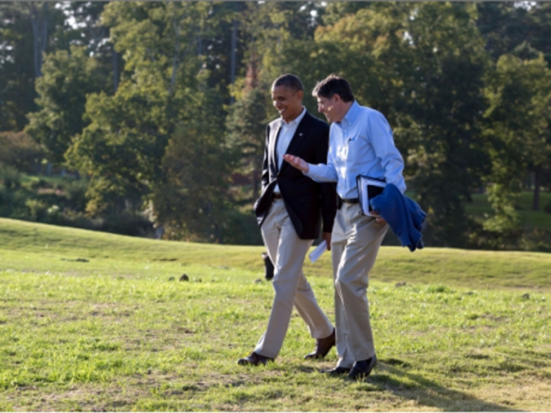 President Barack Obama with his Chief of Staff Jack Lew