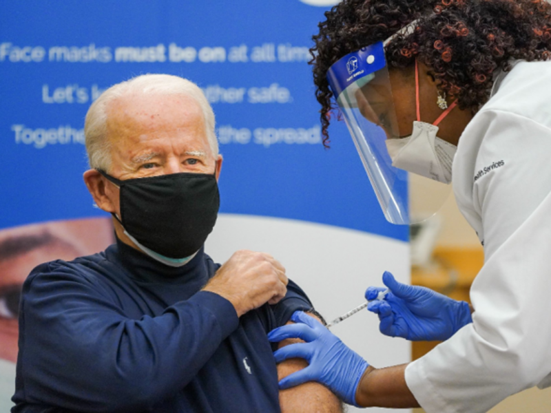 President Biden getting vaccinated on Dec. 21
