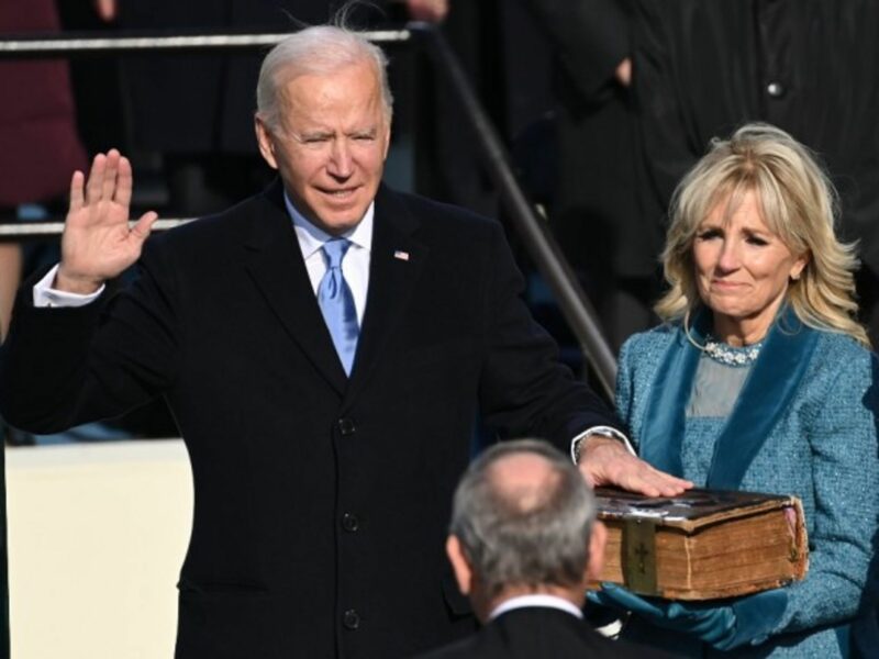 President Biden takes the oath of office on Jan. 20, 2021