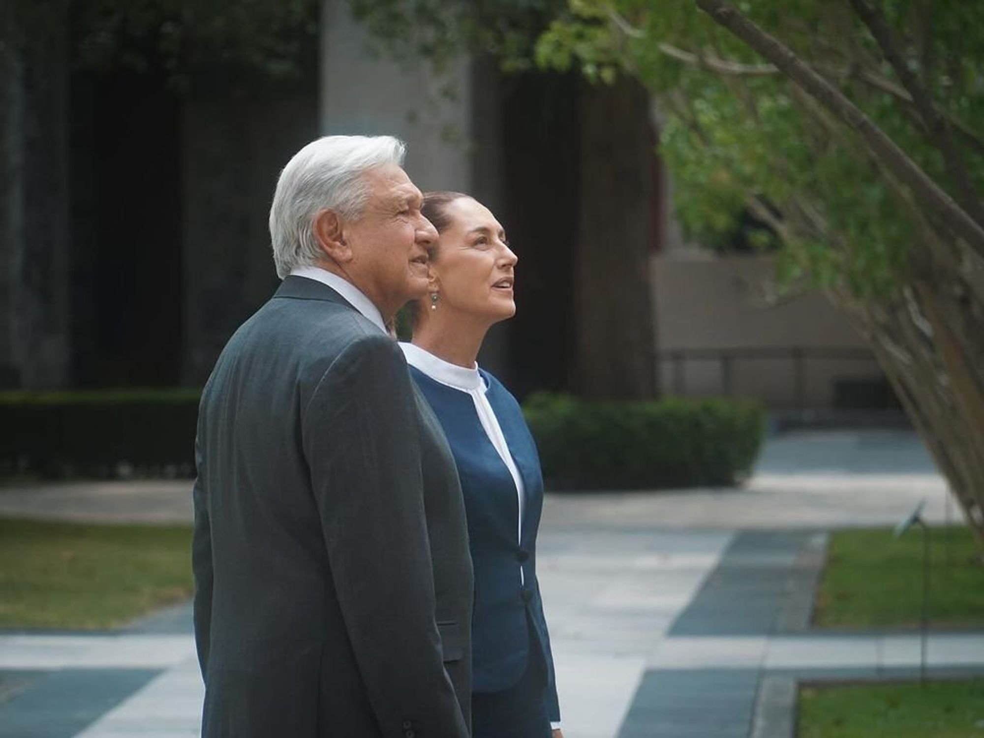 President-elect ​Claudia Sheinbaum meeting with President Andrés Manuel López Obrador.
