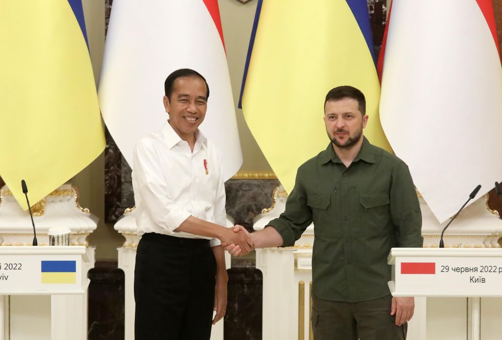 President Indonesia Joko Widodo and President of Ukraine Volodymyr Zelensky