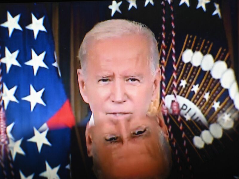 President Joe Biden speaks on midterm elections results. Live broadcast on CNN TV channel from Clermont-Ferrand, France, November 9, 2022​.