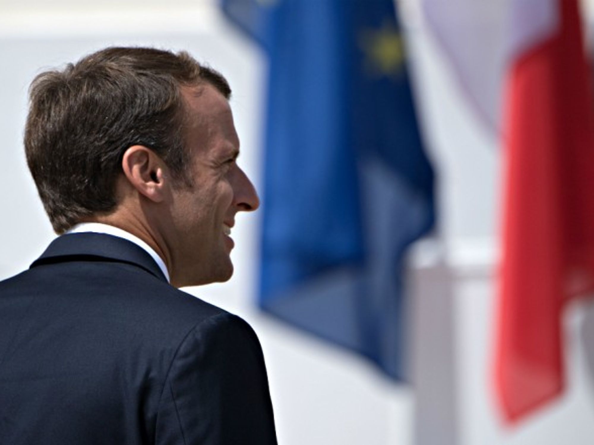 President Macron pictured in Germany in June