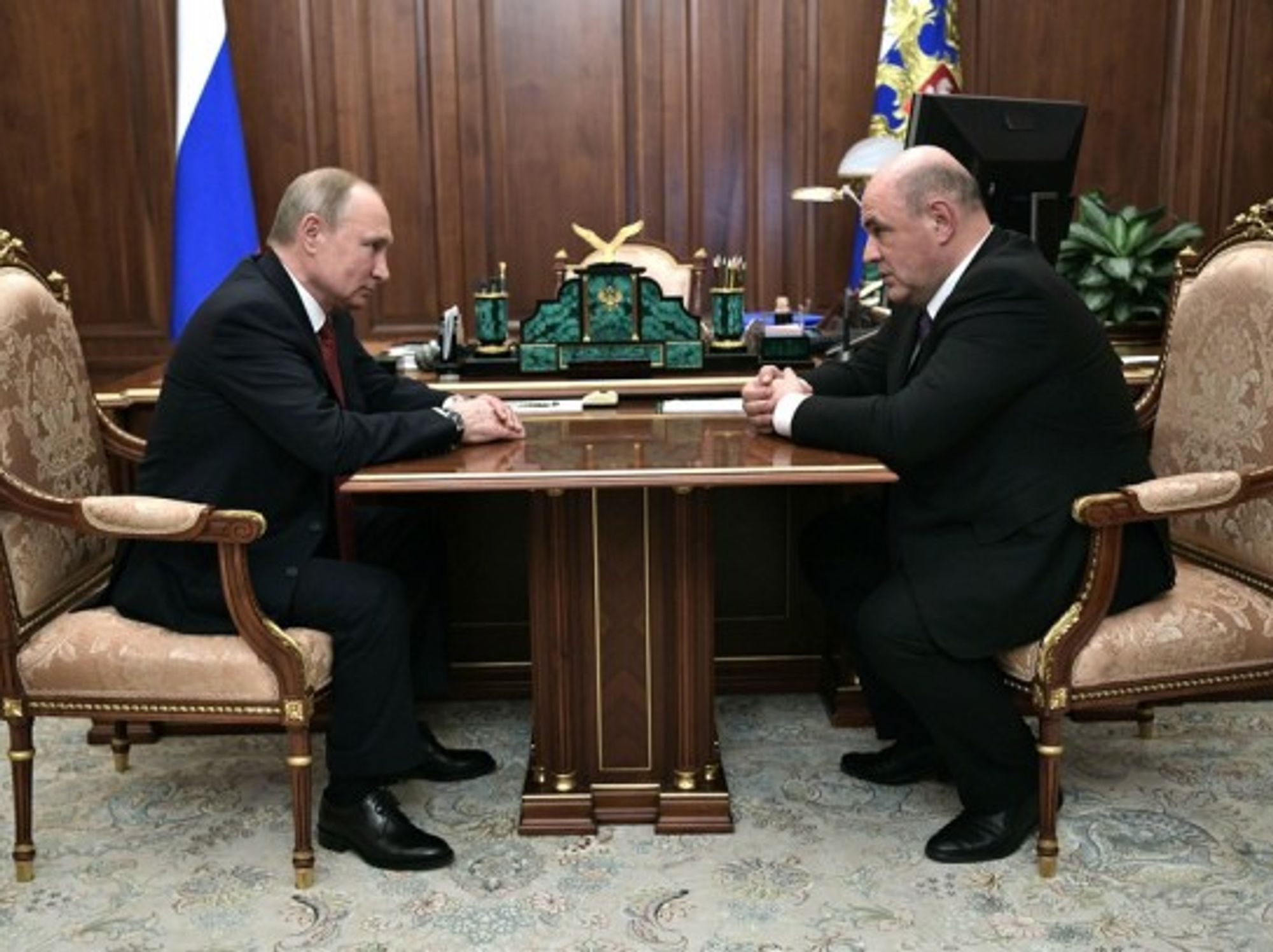 President Putin and his new Prime Minister Mikhail Mishustin on Thursday
