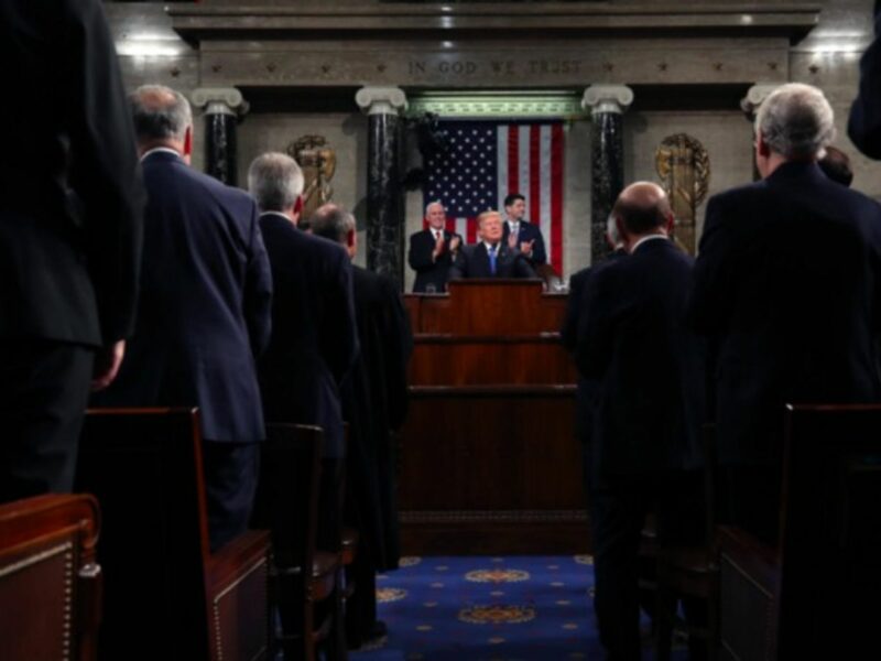 President Trump delivers delivers the State of the Union address in Jan. 30