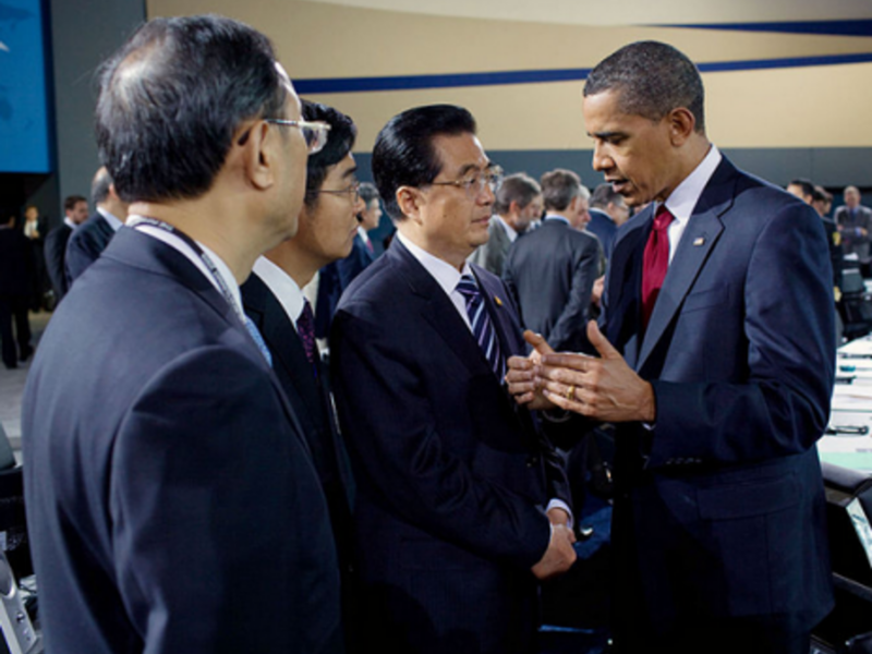 Presidents Hu and Obama in 2009 (Dave Souza)