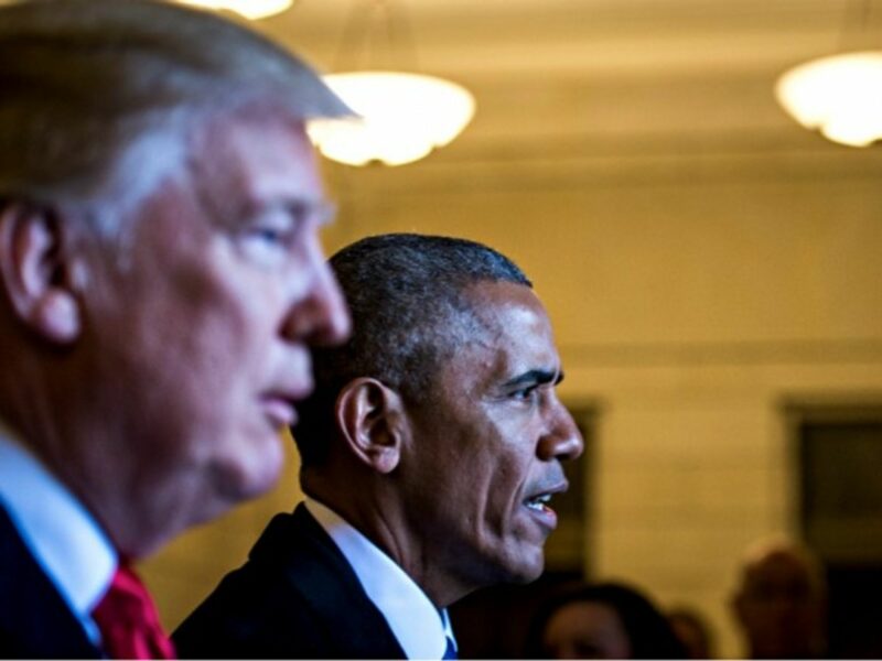 Presidents Trump and Obama