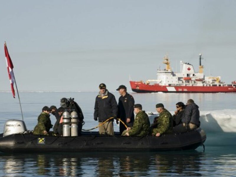 Prime Minister Stephen Harper on hand for Arctic military operations in 2010