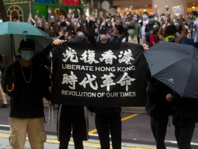 Pro-democracy protesters in Hong Kong