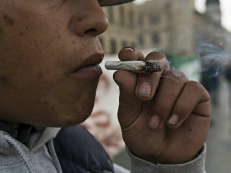 Pro-recreational use protest in Bogota, Colombia on Sept. 6