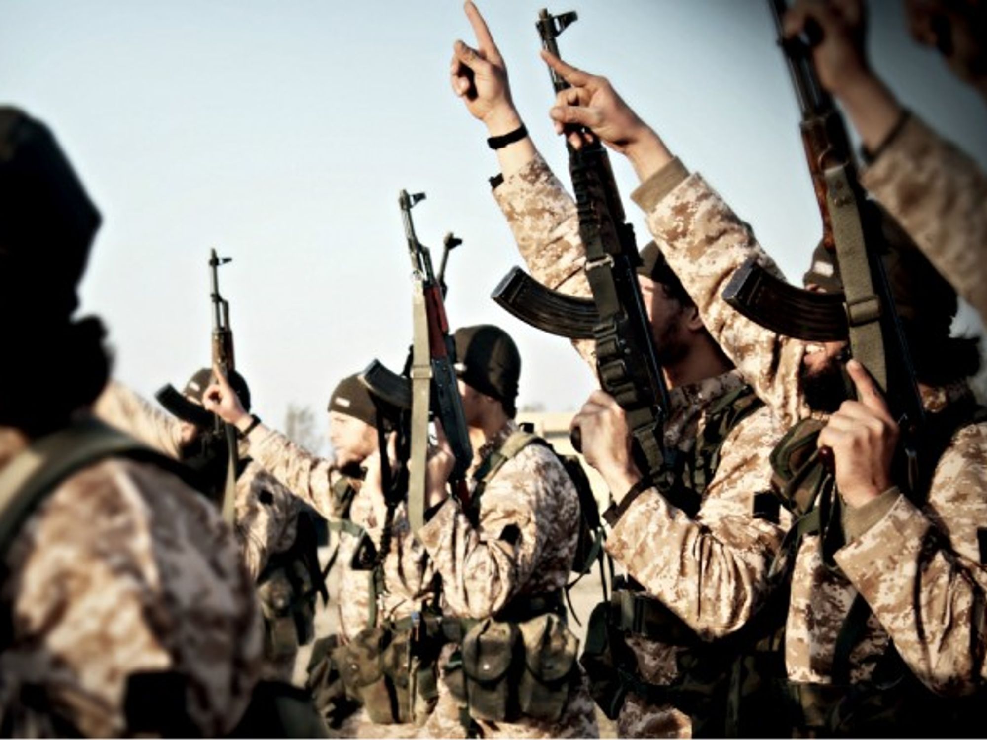 Propaganda photo of ISIS fighters training in Raqqa