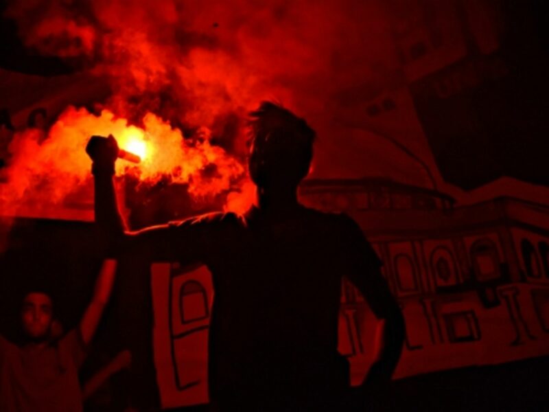 Protest in Giza, Greater Cairo, Egypt