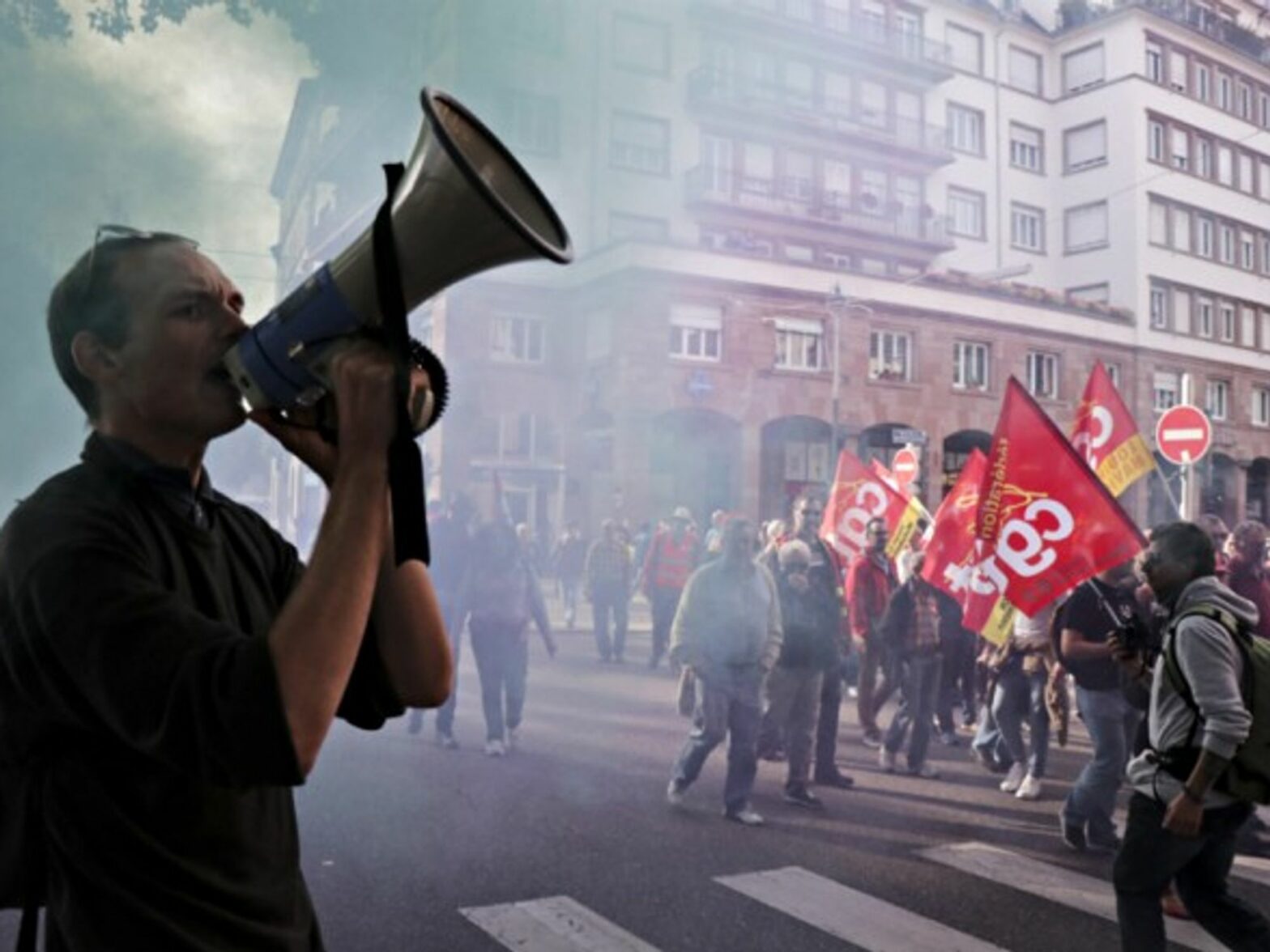 Protest in Strasbourg on Oct. 9