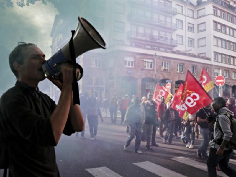 Protest in Strasbourg on Oct. 9