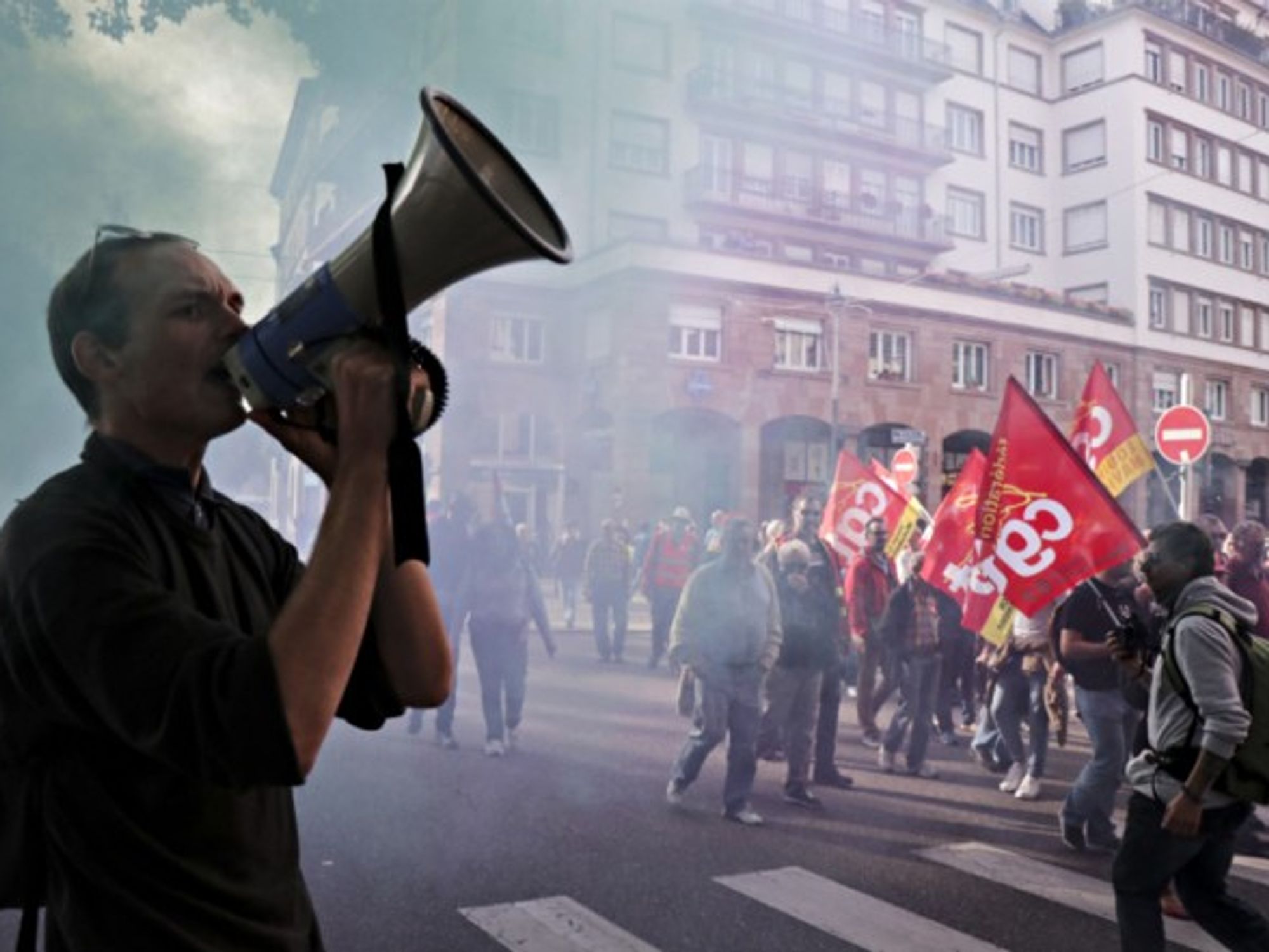 Protest in Strasbourg on Oct. 9