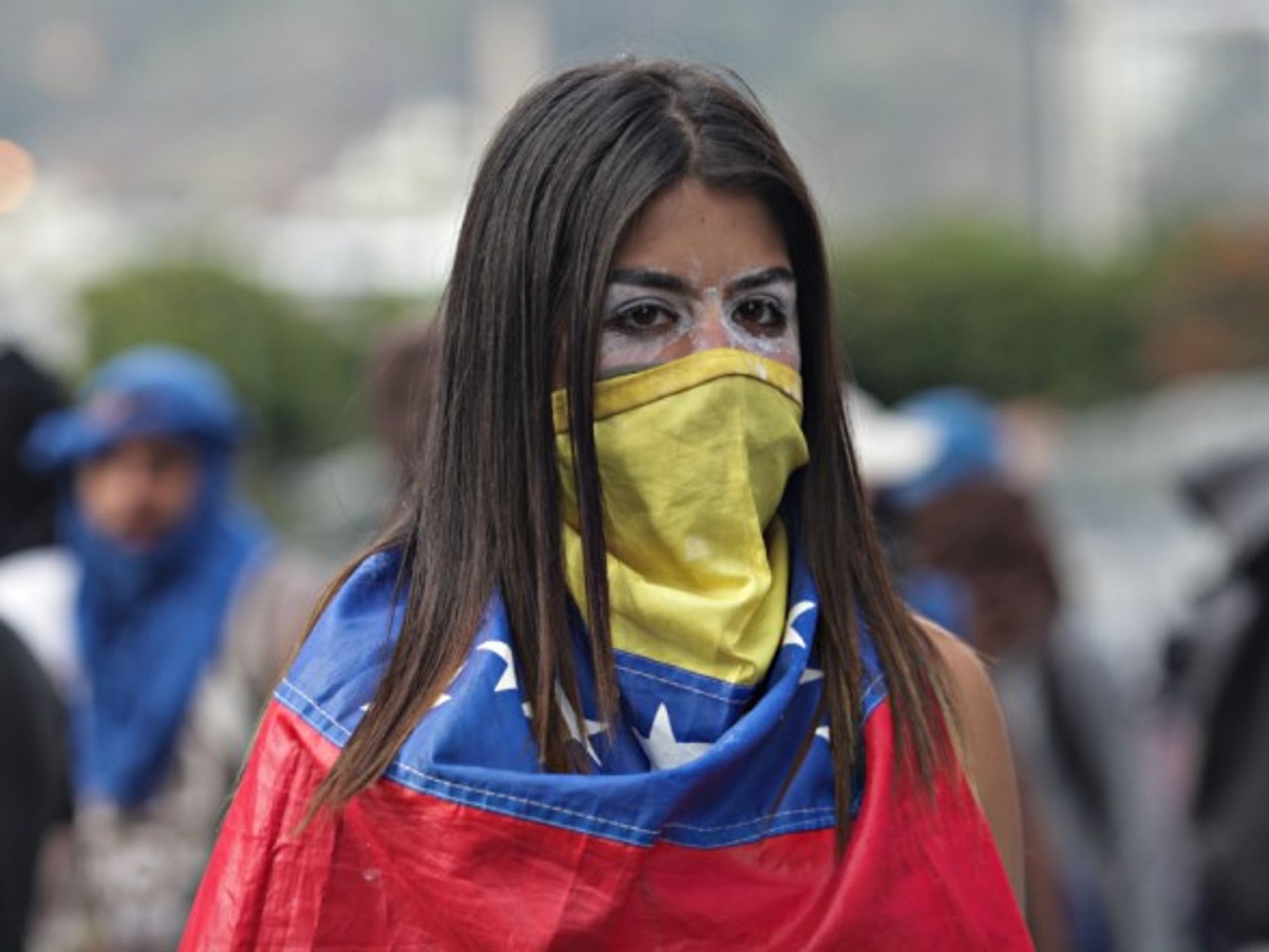 Protester in Caracas on Jan. 23
