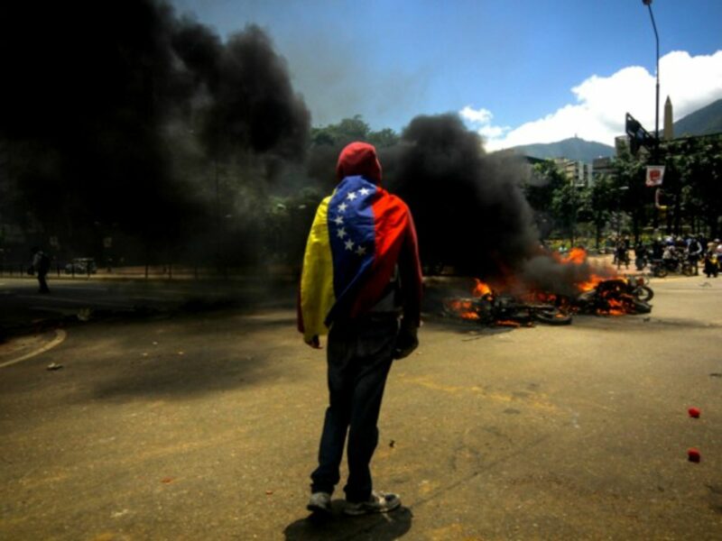 Protester in Caracas on July 30