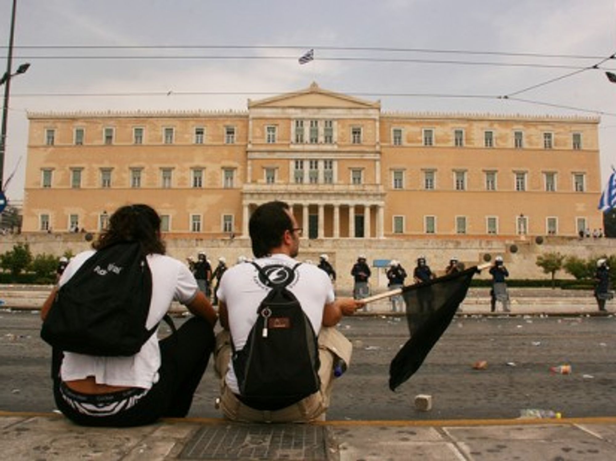 Protesters don't have a cure for country's black mood. (George Laoutaris)