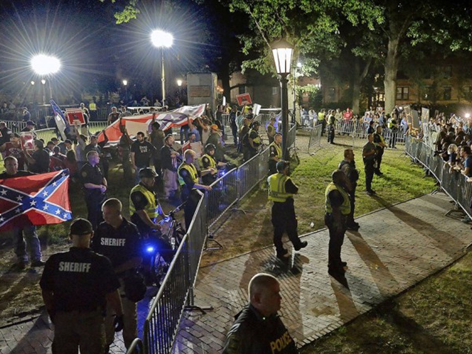Protesters facing off in North Carolina