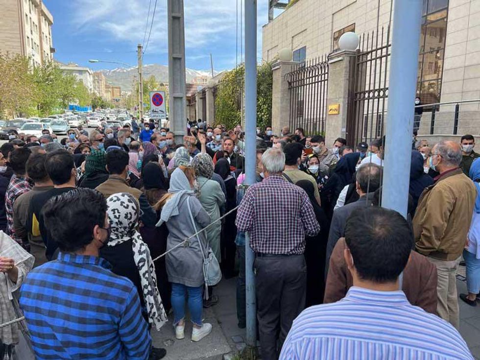 Protesters in Pardis, Iran.