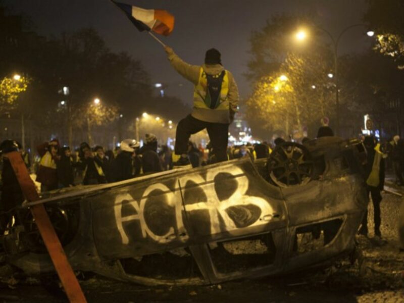 Protesters wreaked havoc in the French capital Saturday