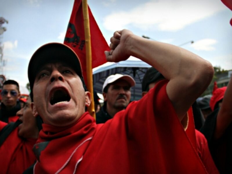 Protesting in Bogota, Colombia