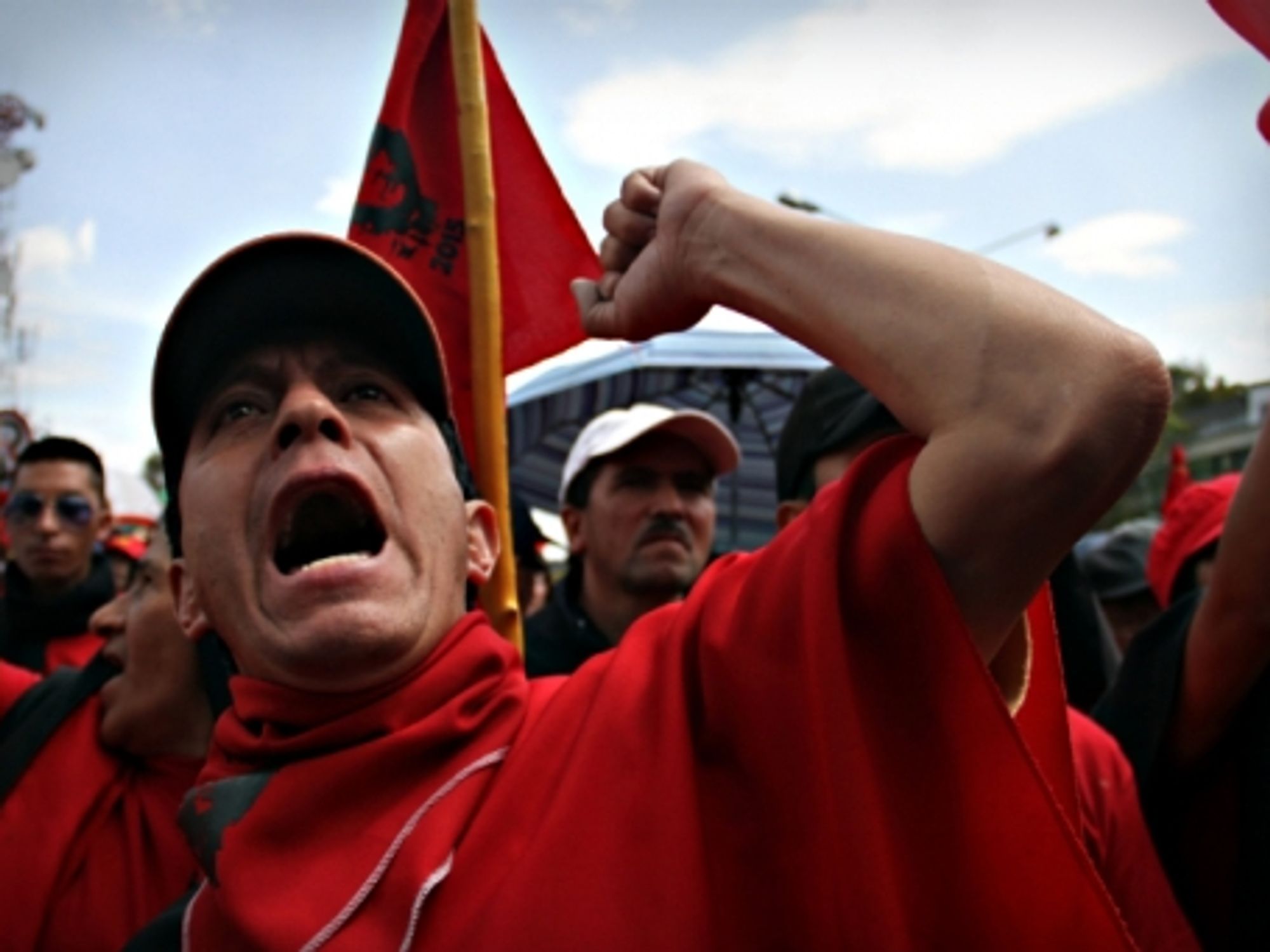 Protesting in Bogota, Colombia