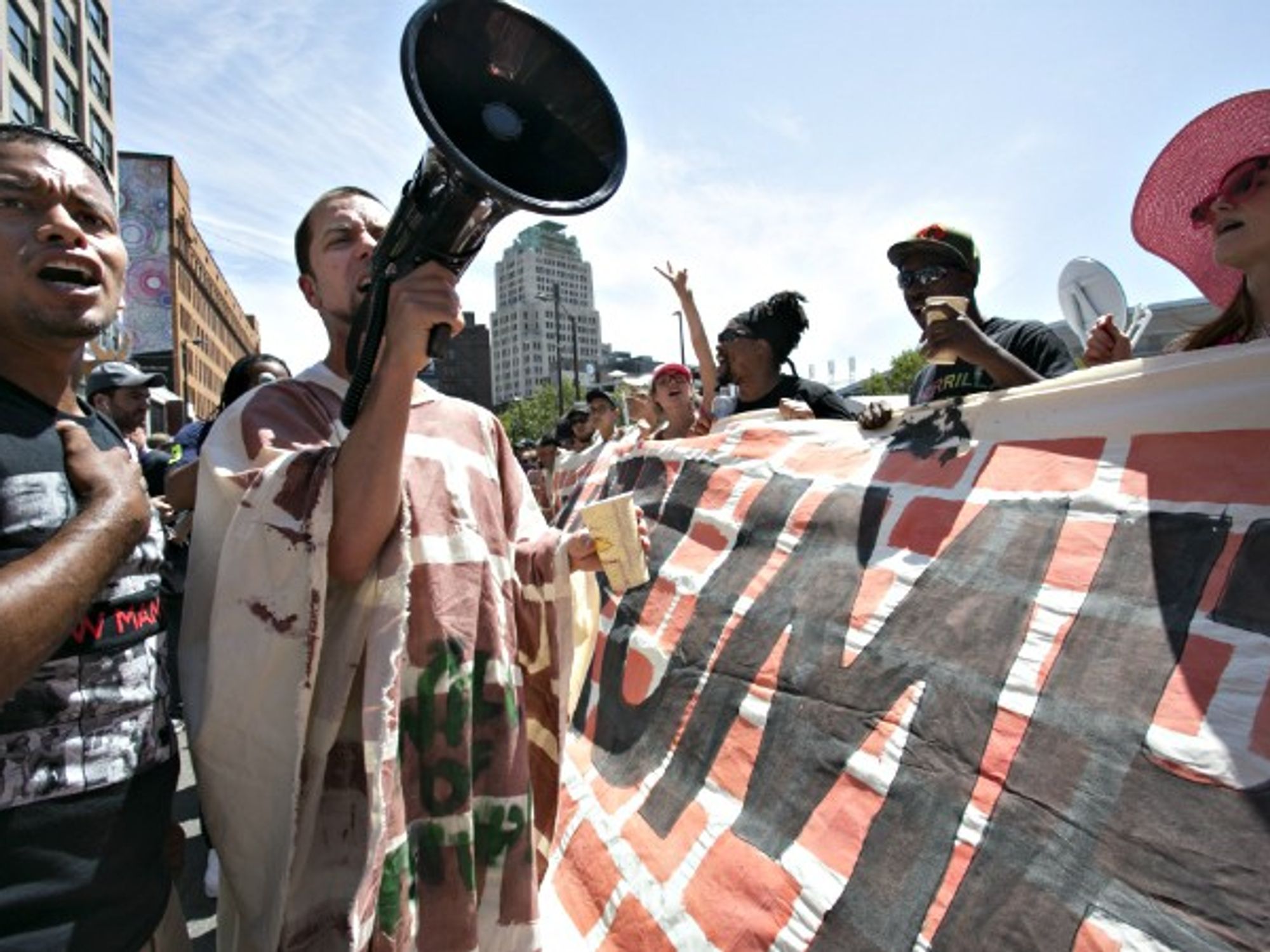 Protesting Trump's wall on July 20