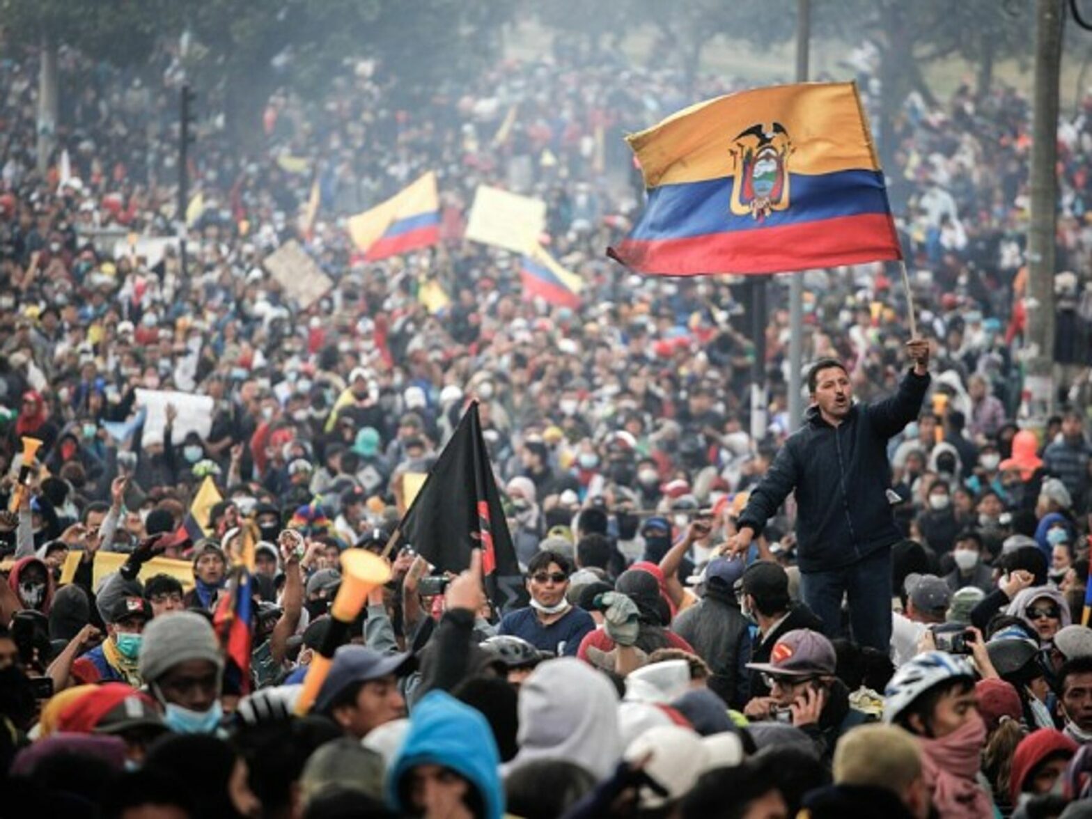 Protests earlier this month in Quito, Ecuador